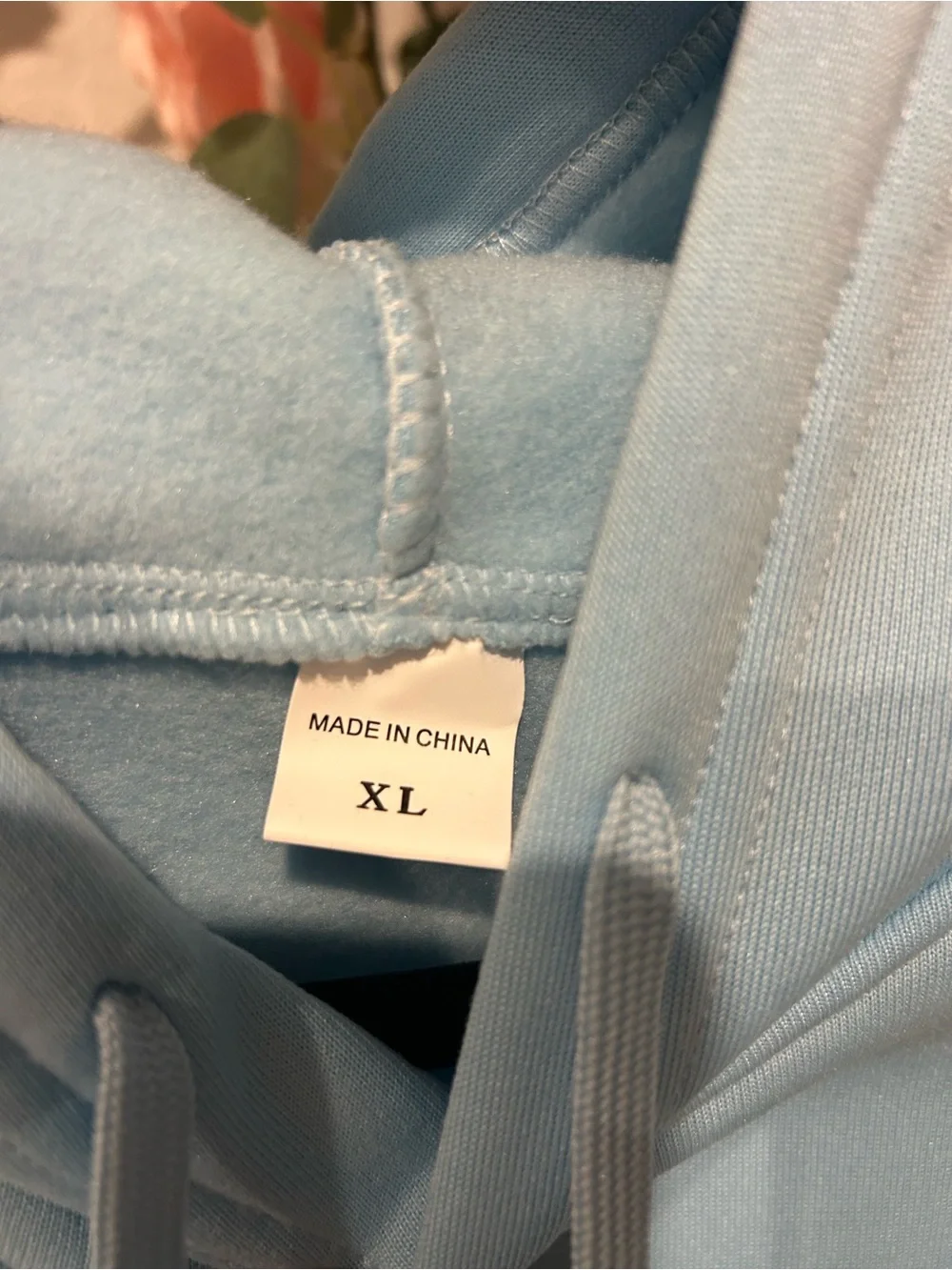 Light Blue PINK Graphic Hoodie & Jogger Sweat Set XL